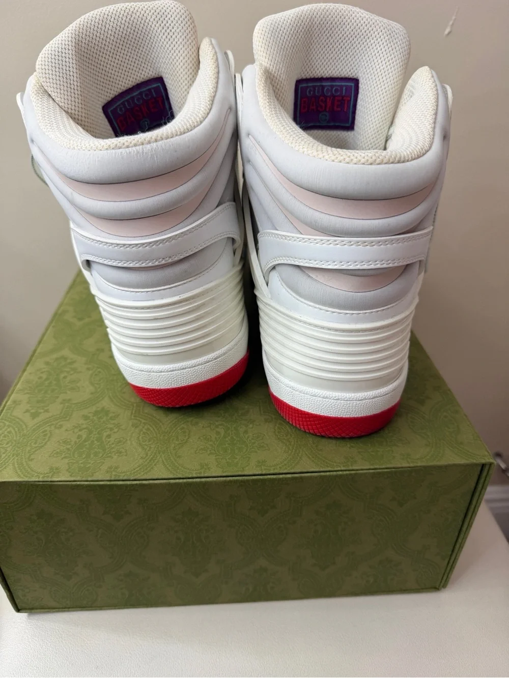Authentic Gucci White High-Top Sneakers 100% Gucci